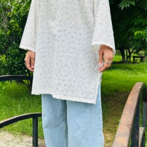 White Chikankari Kurta