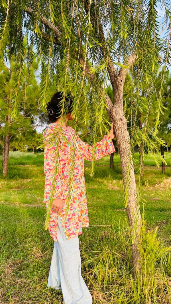 Rainbow Leaf Printed Kurta